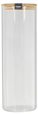 Produktbild von Vorratsglas Vorratsdose Vorratsbehälter - 2 l - Borosilikatglas - Transparent - Mit Bambusdeckel