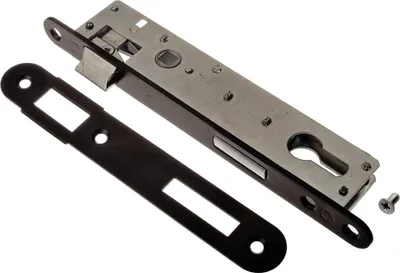 Immagine prodotto di Serratura da infilare stretta 90/22 WB con maniglia a leva, apriporta JANIA Z075, lacca nera