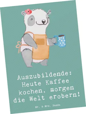 Produktbild von Mr. & Mrs. Panda Postkarte Auszubildender Abenteuer - Meeresbrise - Geschenk, Entdecken, Lernen, handgefertigt, Berufsleben, einzelkarte, Ausbildung, Ansichtskarte, Beruf