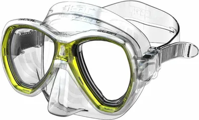 Produktbild von SEAC Elba, Kind, Halbe Gesichtsmaske, Schnorcheln, Gehärtetes Glas, Polycarbonat, Silikon, Transparent, Gelb