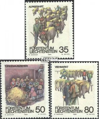 Produktbild von Briefmarken Liechtenstein 1989 Mi 971-973 (kompl.Ausg.) postfrisch Herbstbräuche