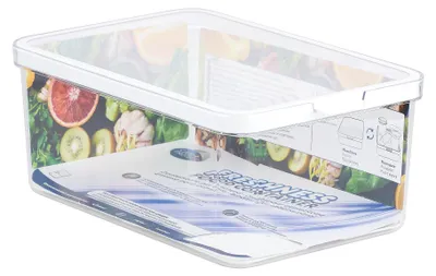Lebensmittelbox stapelbar, 4,65 l, transparent, BPA-frei, luftdicht