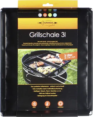 Produktbild von Broszio & Co 20639 Grillschale 'Durandal Selection', 3 Liter, 28 x 35 x 4 cm, schwarz