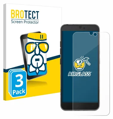 A product shot of a screen protector packaging and a smartphone with a screen protector applied.