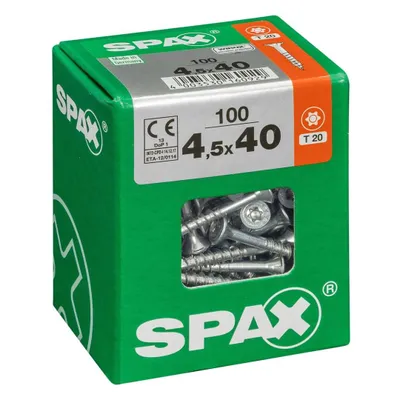 Immagine prodotto di Set 100 viti SPAX Torx in acciaio testa svasata, Diam.4,5 mm x L.40 mm