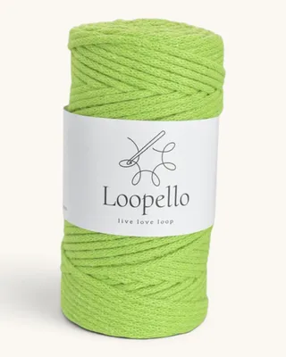 Immagine prodotto di Loopello, cordoncino in cotone, modello Classic, 3 mm, 100 metri – Verde chiaro