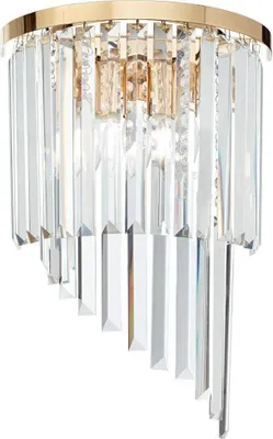 Produktbild von Ideal Lux Wandleuchte Carlton 3-flg. Klar Goldfarben, Klar 213491