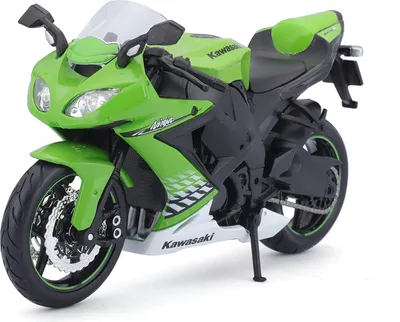 Produktbild von Maisto 531187 - Modellmotorrad - Kawasaki Ninja ZX-10R (schwarz-grün, Maßstab 1:12)