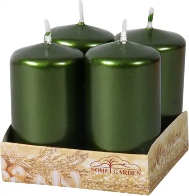 Zdjęcie produktu dla Nohel Garden świeca adwentowa metaliczna błyszcząca d4x8cm 4szt