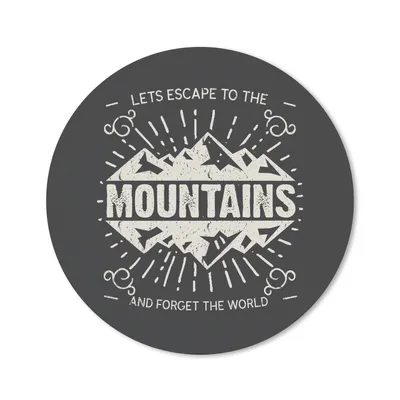 Produktbild von MuchoWow® Mauspad Mousepad Jahrgang - Berg - Grau 40x40 cm - Mousepads - Maus Mat - Pad - Mausunterlage - Schreibtisch Accessoires