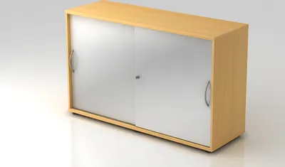 Produktbild von Schiebetürschrank 1752S BM, 2 OH 120 x 40 x 74,8 cm (BxTxH)