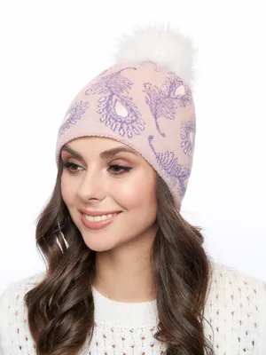 Obrázok produktu pre Dámska pletená čiapka 9830 lila