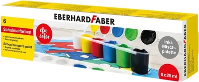 Produktbild von EBERHARD FABER Schulmalfarbe EFA Color 6er Etui 6 x 25 ml
