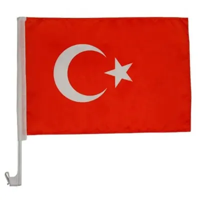Produktbild von Türkei Flagge Auto - ca. 43 x 28 cm
