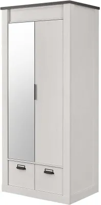 Produktbild von 2-türiger Kleiderschrank Sherwood - Pinie Weiß