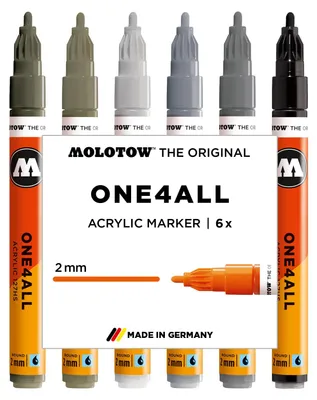 Immagine prodotto di Marcatore acrilico Molotow One4All 127HS Set grigio