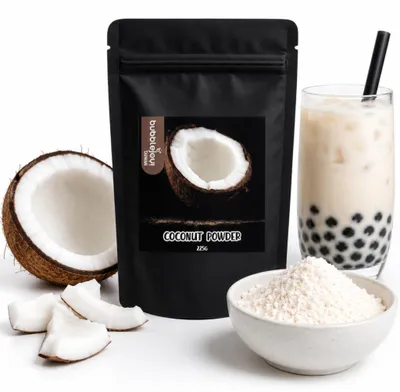 Productafbeelding van BubbleJoy Poeder 3-in-1 Kokosnoot, 225 g, voor bubble tea en desserts