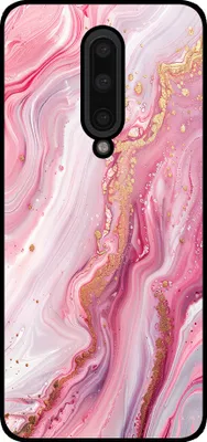 Produktbild von Smartphonica Telefon Fall geeignet für OnePlus 7 Pro mit Marmor-Druck - TPU zurück Abdeckung Fall Marmor-Design - Rosa