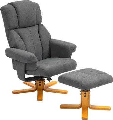 Produktbild von HOMCOM Relaxsessel mit Liegefunktion, Liegesessel mit Hocker, Fernsehsessel