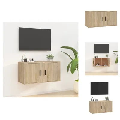 Image de vidaXL Armoire TV murale chêne Sonoma 80x34,5x40 cm - Meuble TV