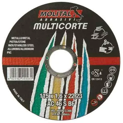 Immagine prodotto di DISCO DA TAGLIO UNIVERSALE MOLITAL Ø 230x2,0 mm