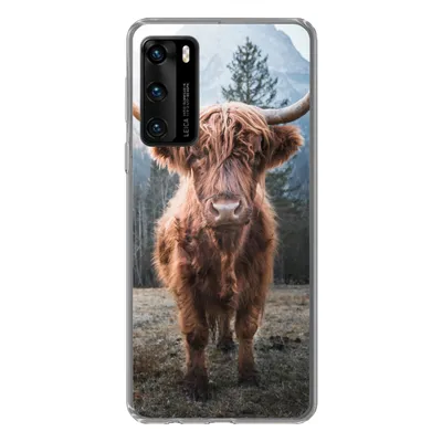 Produktbild von MuchoWow® Handyhülle Schutzhülle Hülle für Huawei P40 Schottischer Hochländer - Kuh - Tiere - Berg - Natur Silikon Softcase Handy Hülle - Handytasche