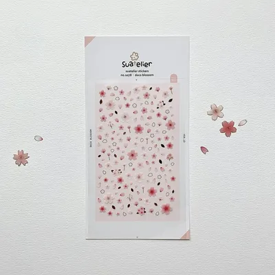 Image de Autocollants décoratifs Suatelier « Fleurs roses »