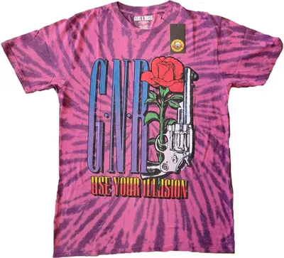 Obrázok produktu pre Guns N Roses - "UYI" tričko batikované pre mužov/dámy uni RO4592 (L) (Purple)