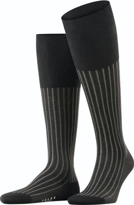 Image de Chaussettes mi-longues FALKE Shadow pour homme, gris-blanc, taille 45-46