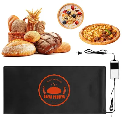 Produktbild von Sauerteig-Gärschrank, Brotwärmematte/Heizplatte mit Thermostat, Brotwärmematte zum Backen zu Hause, Teigaufgehen lassen, Sauerteigwärmer (quadratisch 54 * 27 * 4 cm)