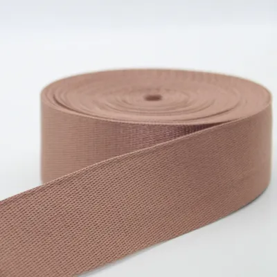 Polyester-Gurtband 5 m x 40 mm, Camel, glänzend, weich, für Taschen