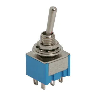 Obrázok produktu pre Vypínač páčkový 250V/3A ON-ON 2 obvody ST304