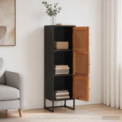 Image de vidaXL Meuble haut, 35 x 30 x 120 cm, en bois massif et bois composite