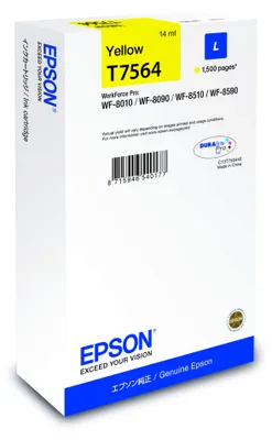 Produktbild von Epson C13T75644N, High (L) Yield, Gelb, 1 Stück(e), 1500 Seiten, Einzelpackung