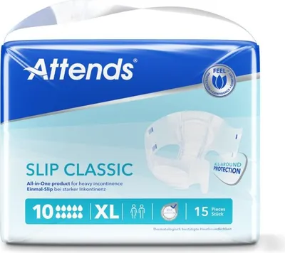 Image de Attends Slip Classic 10 XL - 8 paquets de 15 protections