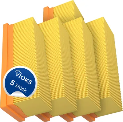 Produktbild von Lamellenfilter 5x passend wie Kärcher 6.414-498.0 Flachfaltenfilter für Staubsauger