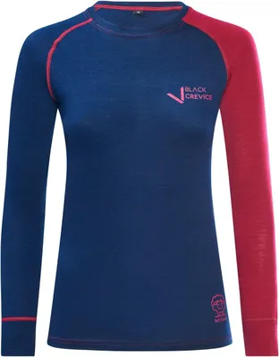 Productafbeelding van Thermisch shirt met lange mouwen voor dames, van merinowol, antraciet en grijs