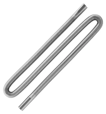 Image de VEVOR Tuyau d'échappement chauffage autonome tuyau d'échappement flexible 149 cm pour chauffage diesel de voiture avec 2 colliers, tuyau d'échappement en acier inoxydable avec Φ 25 mm de section pour 2 kW / 5 kW / 8 kW chauffages diesel réchauffeur d'air