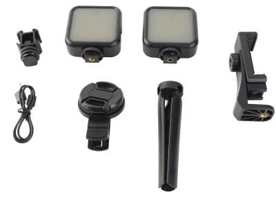 Productafbeelding van Fotografieverlichting, draadloze, oplaadbare fotolamp met LED-chips, instelbare kleurtemperatuur en helderheid, geschikt voor live-uitzendingen van wimperbehandelingen en andere toepassingen