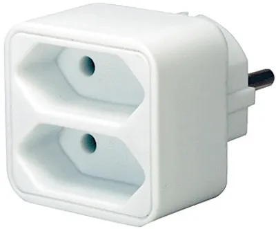 Produktbild von Adapterstecker Schutzko - 2 x Euro