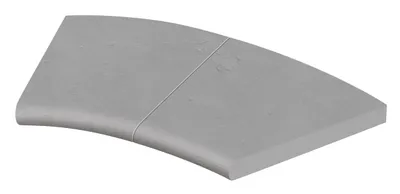 Produktbild von WESERWABEN® Pool- / Beckenrandsteine - Solum Perlgrau Innenrundung R50 63,5 x 31 x 3,2 cm Flache Steine