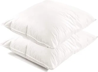 Produktbild von 2-er Set  | Kopfkissen 80x80 cm | Füllung: 1500 Gramm Daunen | 100% Natur Kissen | Bezug: 100% Baumwolle | Federkissen 80 x 80 cm |