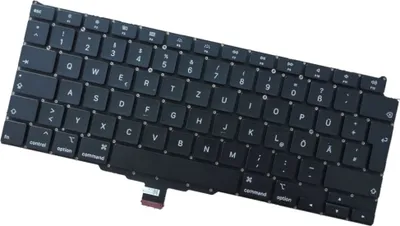 Produktbild von Trade-Shop Laptop Notebook Tastatur Keyboard Deutsch QWERTZ kompatibel mit Apple MacBook Air 13" A2337 EMC 3598 Serie / Schwarz, ohne Rahmen