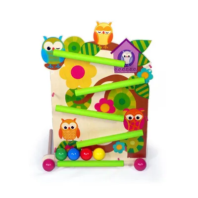 Produktbild von Holzspielzeug Kugelbahn mit Eulen BxLxH 340x230x460mm NEU
