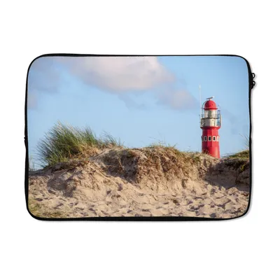 Produktbild von MuchoWow® Laptop Hülle 13 Zoll Strand - Leuchtturm - Düne Laptoptasche - Laptophülle - Sleeve - Rundumschutz