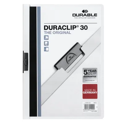 Produktbild von Durable Duraclip 30, Transparent, Weiß, PVC, 30 Blätter, A4, 1 Stück(e)