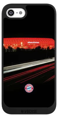 Produktbild von NIVOCASE Handyhülle für Apple iPhone SE (2020)  Hülle NIVOpure Case Schwarz FC Bayern München FCB Stadion