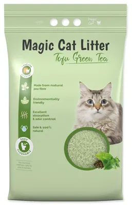 Productafbeelding van Kočkolit Magic kattenbakvulling, tofu met groene thee, 5,4 kg / 12 liter