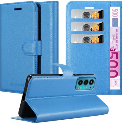 Obrázok produktu pre Cadorabo puzdro pre Motorola EDGE 20 Protective Case in Blue Puzdro na mobilný telefón s magnetickým zatváraním