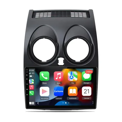 Zdjęcie produktu dla Hexinex 9'' Radio samochodowe z systemem Android 15, odtwarzacz multimedialny z obsługą CarPlay do Nissana Qashqai J10 (2007–2016) – nawigacja GPS, Wi-Fi, Bluetooth, FM, SWC, RDS, DSP, 2DIN, USB, DAB+, 2+64 GB
